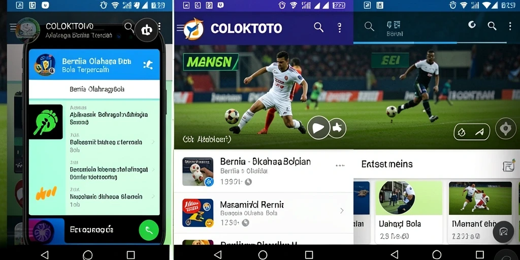 Antarmuka COLOKTOTO menunjukkan berita Olahraga Bola terbaru.