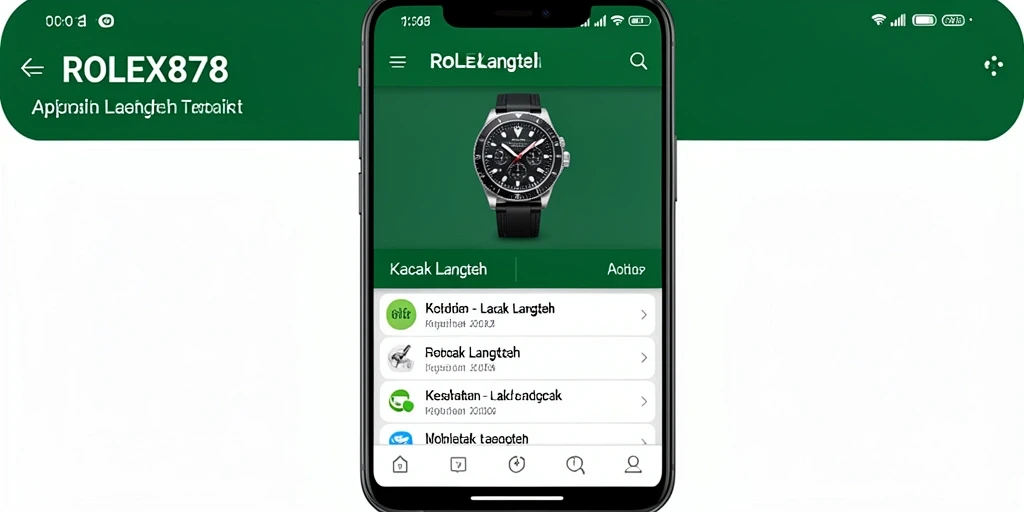 Tampilan antarmuka utama aplikasi Lacak Langkah ROLEX878.