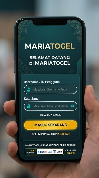 Tampilan halaman login mariatogel