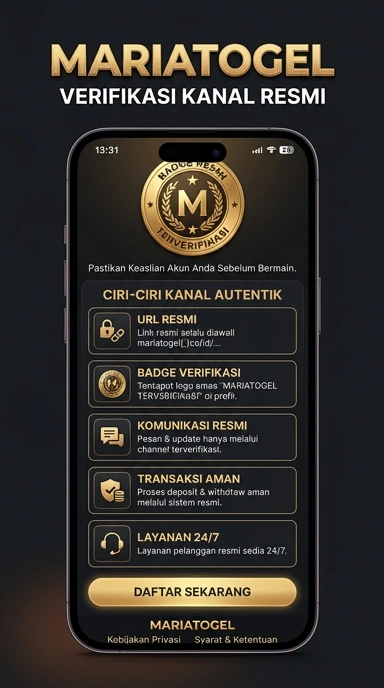 Tampilan kanal resmi mariatogel